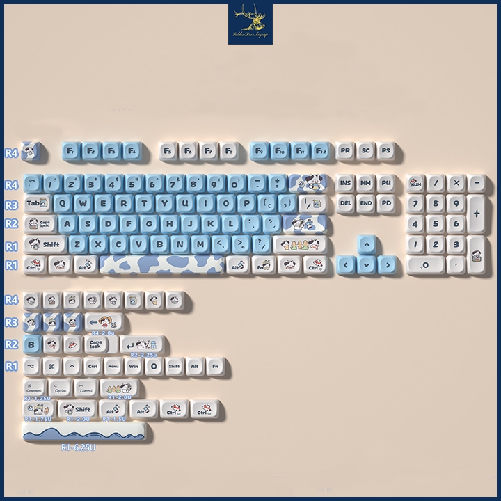 Bộ keycap MOA Boo PBT phù hợp nhiều layout