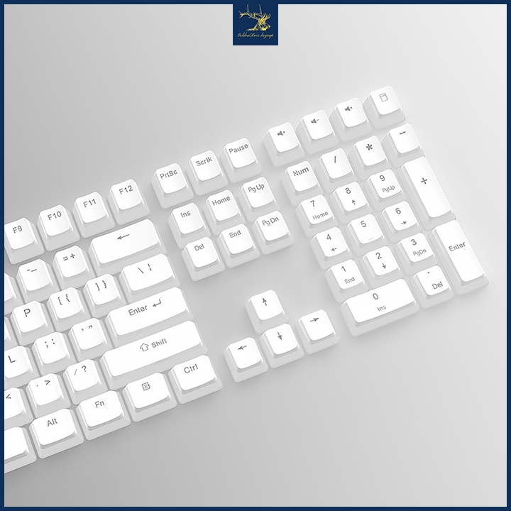 Keycap Pudding xuyên LED màu trắng góc nghiên
