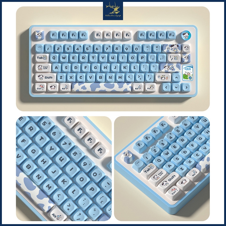 Cận cảnh keycap PBT MOA hình dễ thương