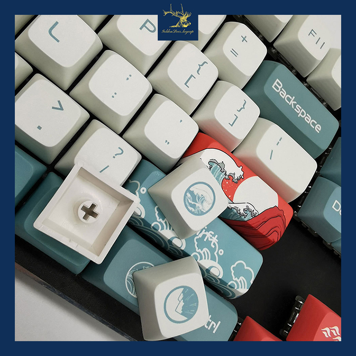 Cận cảnh keycap PBT Coral Sea XDA Profile