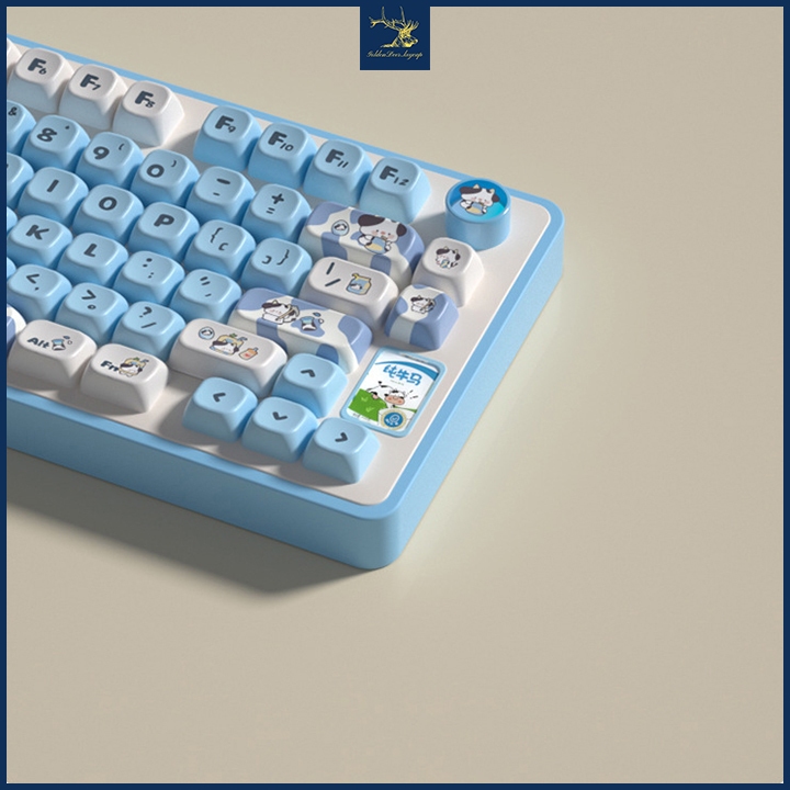Keycap MOA PBT phối màu xanh trắng pastel