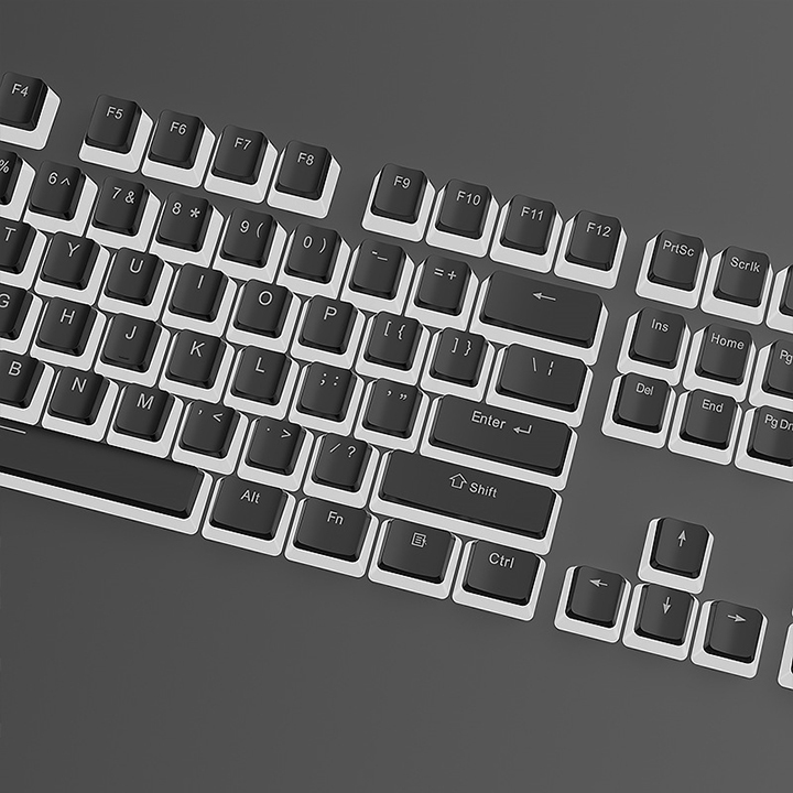 Keycap Pudding xuyên LED màu đen