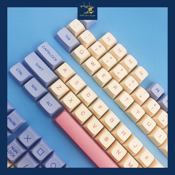 Keycap XDA pastel xanh kem hồng tím