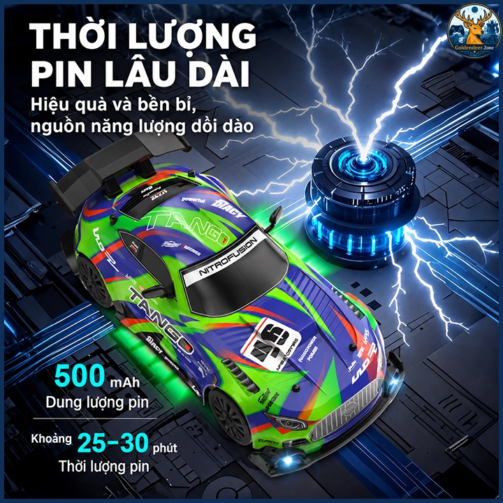 Xe Điều Khiển Từ Xa Drift Tỷ Lệ 1:24, Tốc Độ Cao Có Đèn Led, Xe Điều Khiển RC 1/24 - Ảnh 5