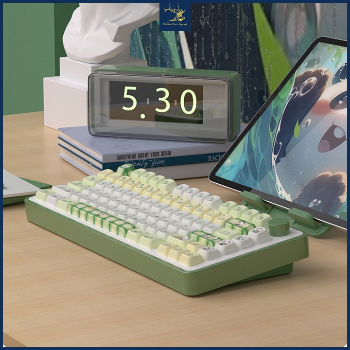 Keycap MOA PBT trang trí góc setup xanh