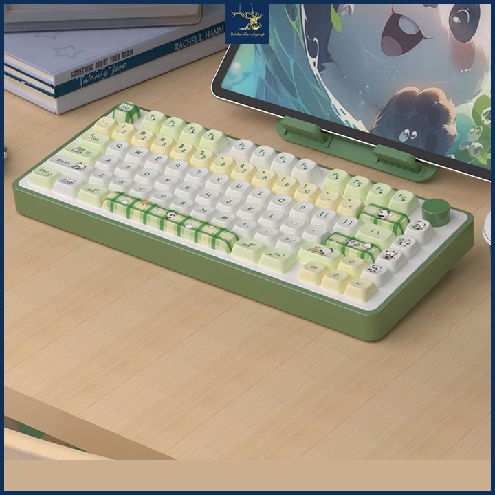 Keycap MOA PBT trang trí góc setup xanh