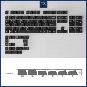 Bộ keycap PBT Double Shot màu đen