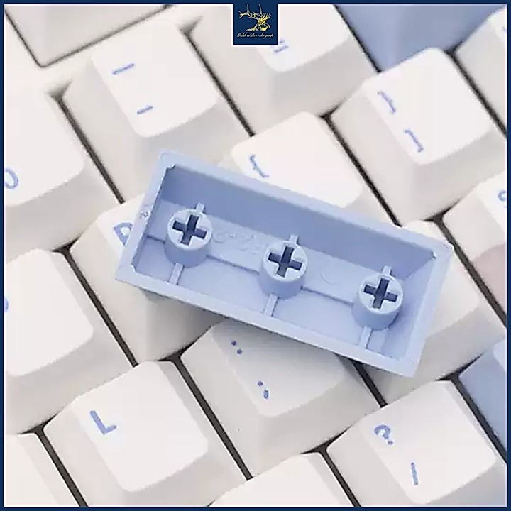 Keycap PBT Haiyun Cherry Profile xanh trắng