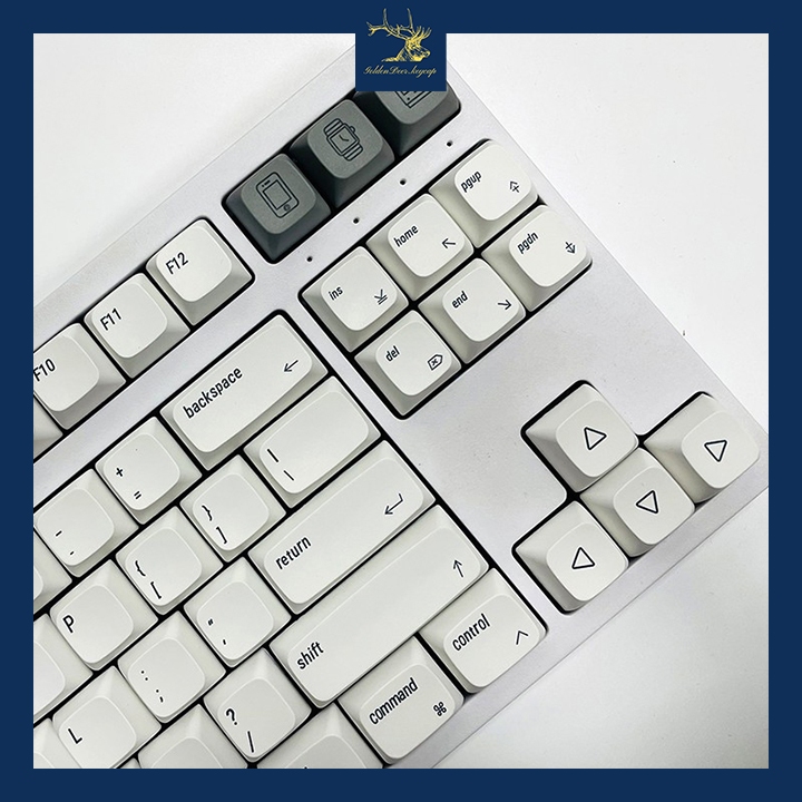 Keycap XDA MacBook phối màu trắng xám