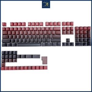 Keycap Polar OEM đỏ đen lắp trên bàn phím cơ