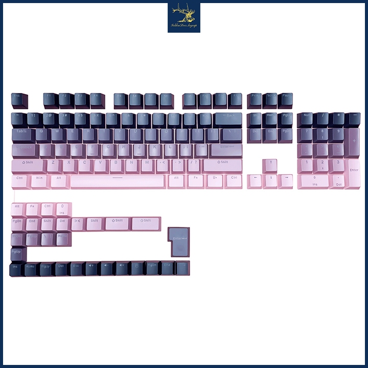 Bộ keycap Polar PBT màu hồng Gradient
