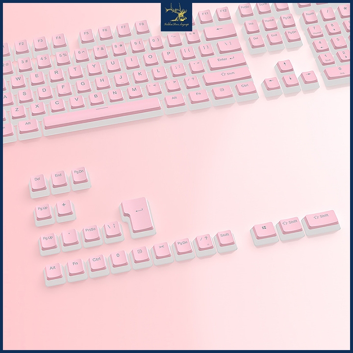 Keycap Pudding xuyên LED màu hồng nhiều layout