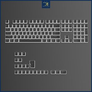 Bộ keycap Pudding xuyên LED PBT màu đen