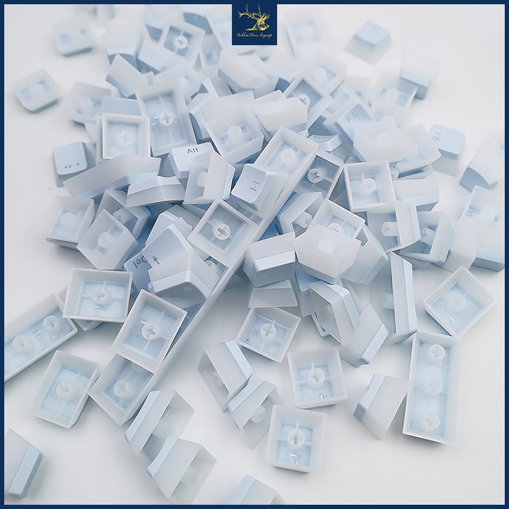 Keycap Pudding xuyên LED màu xanh dương