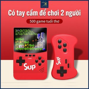 Máy Chơi Game Cầm Tay Cao Cấp Sup 500, Màng Hình 3.5 inch, Có Tay Cầm Kết Nối TV Để Chơi 2 Người