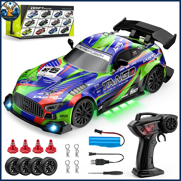 Xe Điều Khiển Từ Xa Drift Tỷ Lệ 1:24, Tốc Độ Cao Có Đèn Led, Xe Điều Khiển RC 1/24 - Ảnh 9